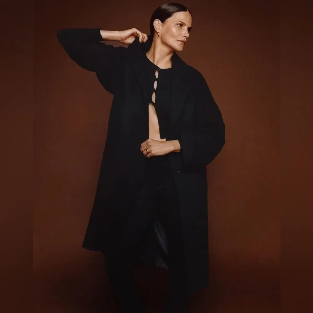 Mango Wool Blend Coat Black New - Picture 4 of 12